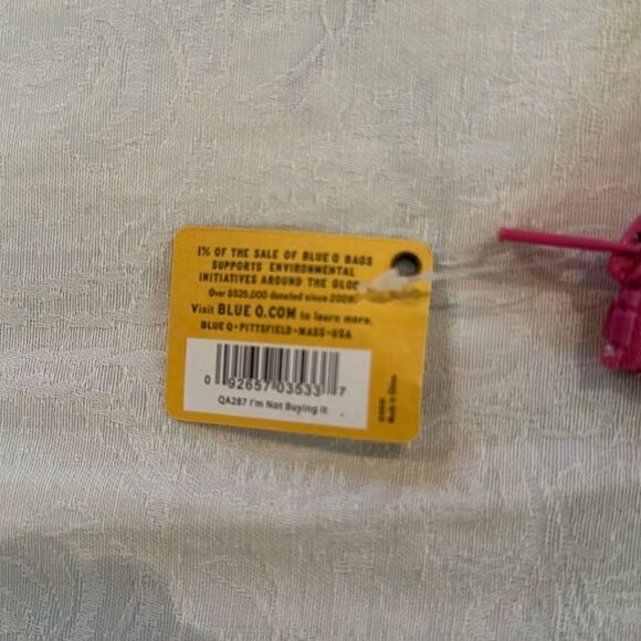 Blue Q Zipper Pouch Recycled Plastic Just Shopping Buying Retro - Picture 7 of 7